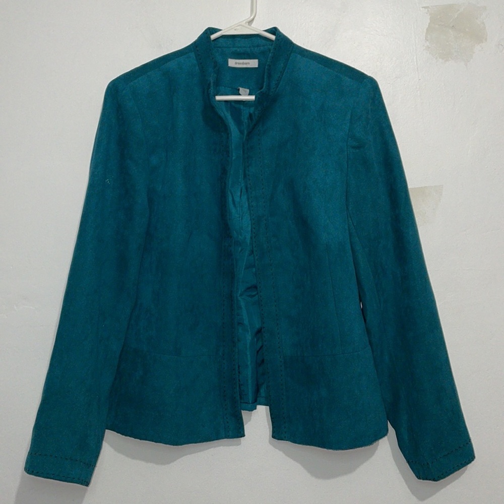 Size L Women's Green Blue Dress Barn Blazer Jacket
